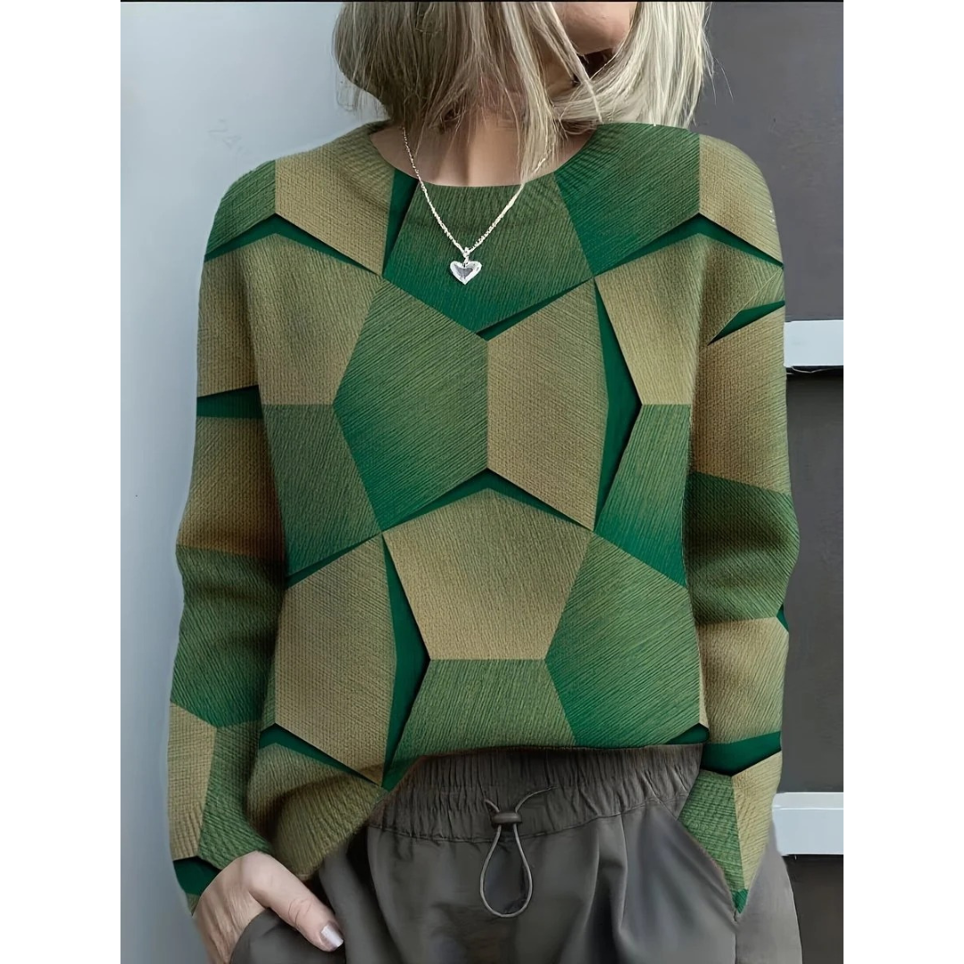 Pull en Maille à Motif Losanges pour Femme