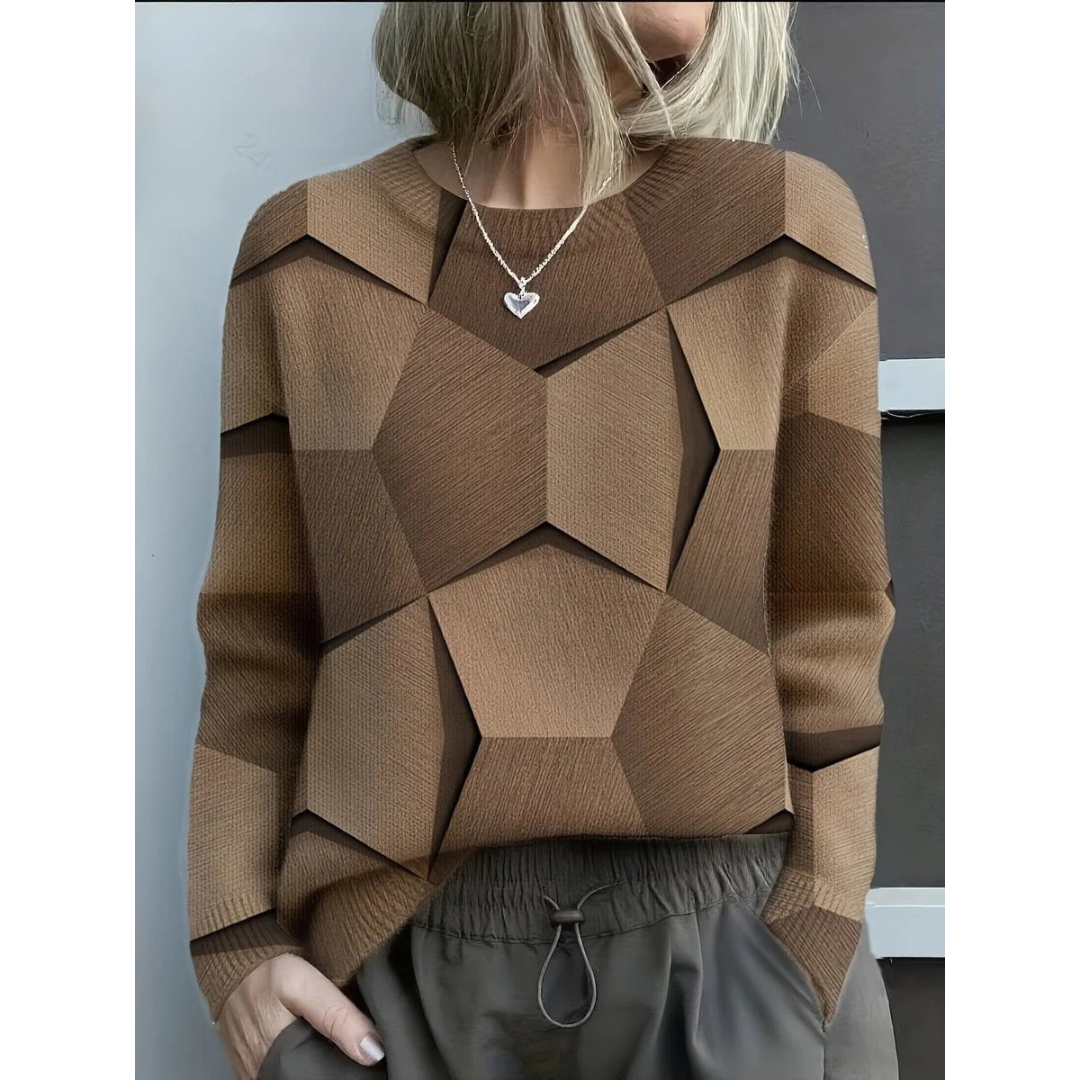 Pull en Maille à Motif Losanges pour Femme