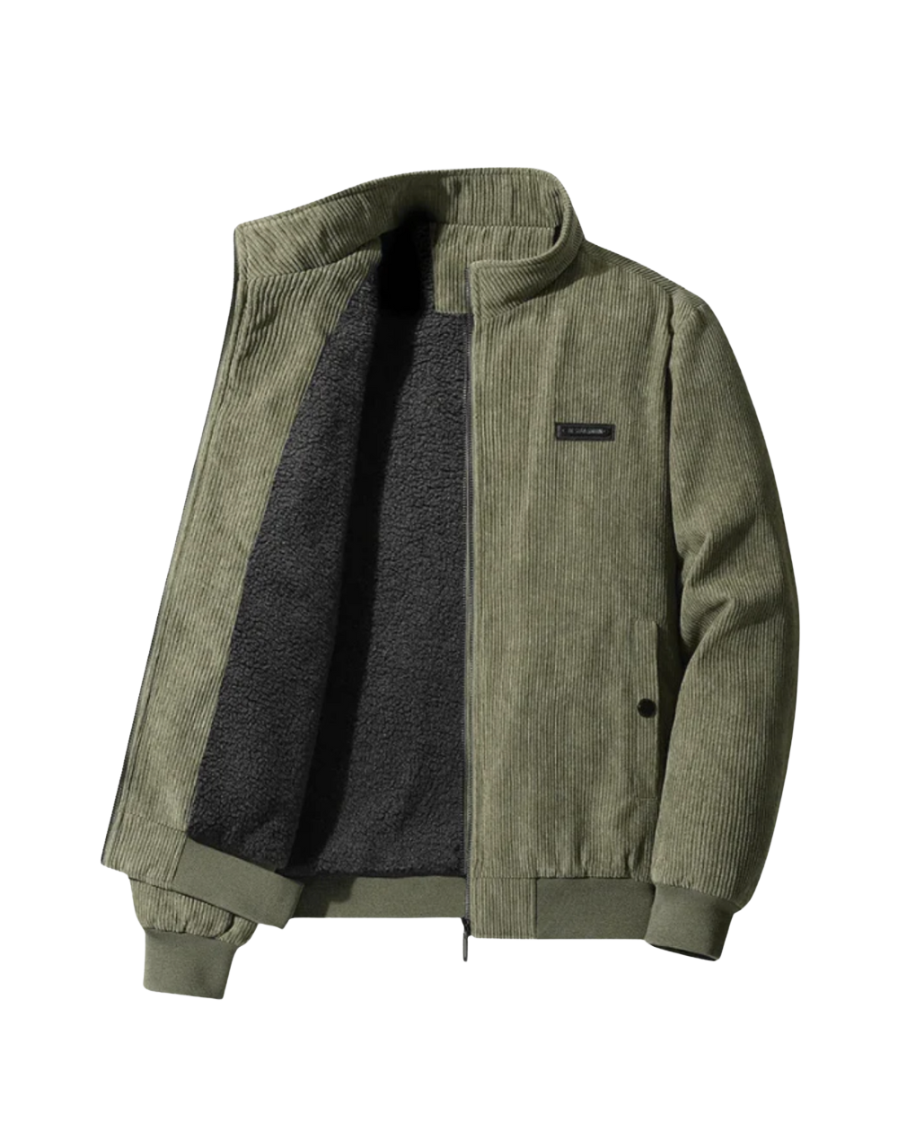 Veste en Velours Côtelé Doublée Polaire pour Homme