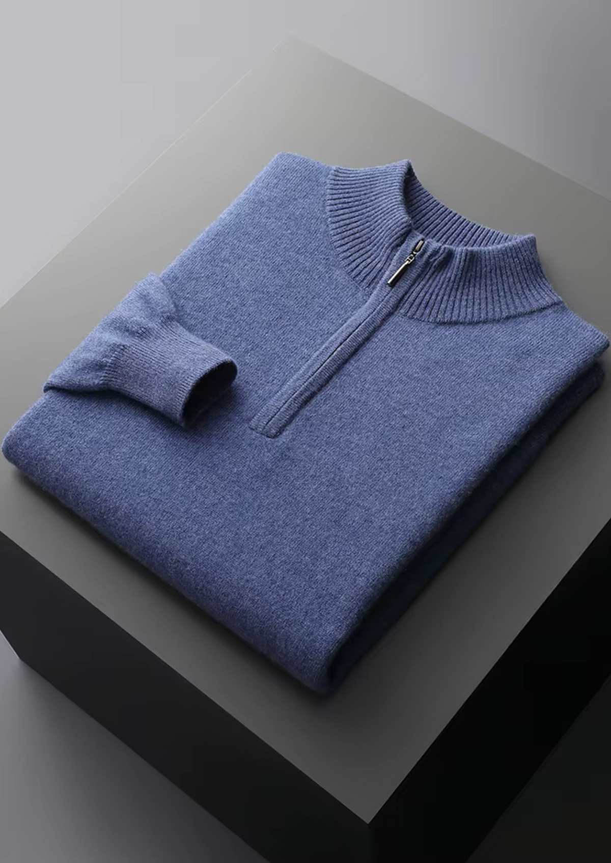 Pull Demi-Zip en Maille Fine pour Homme