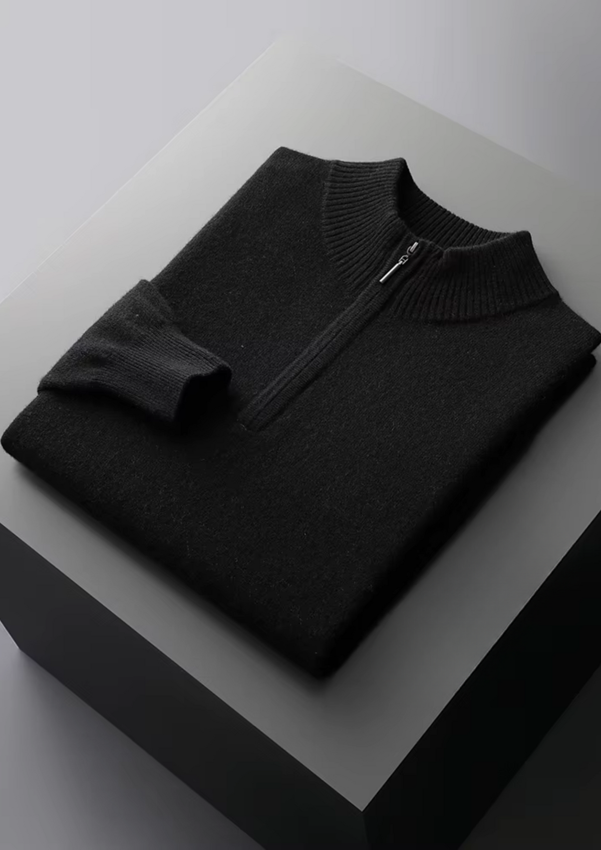 Pull Demi-Zip en Maille Fine pour Homme