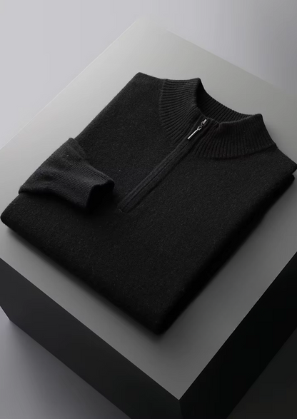 Pull Demi-Zip en Maille Fine pour Homme