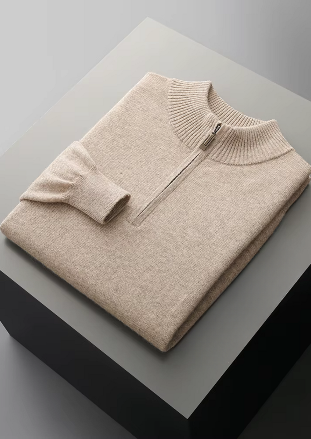 Pull Demi-Zip en Maille Fine pour Homme