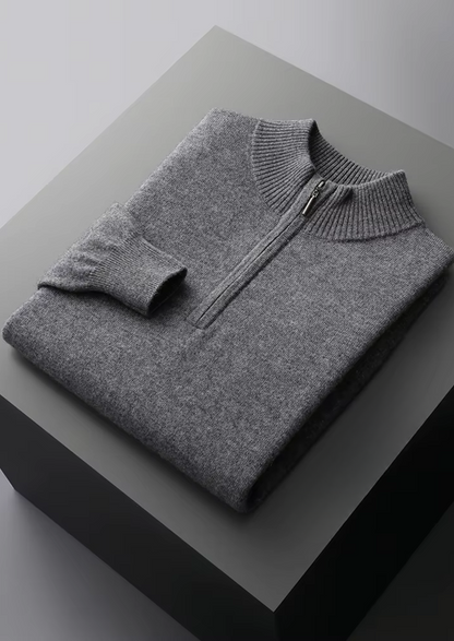 Pull Demi-Zip en Maille Fine pour Homme