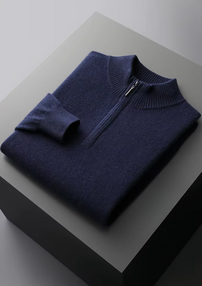 Pull Demi-Zip en Maille Fine pour Homme