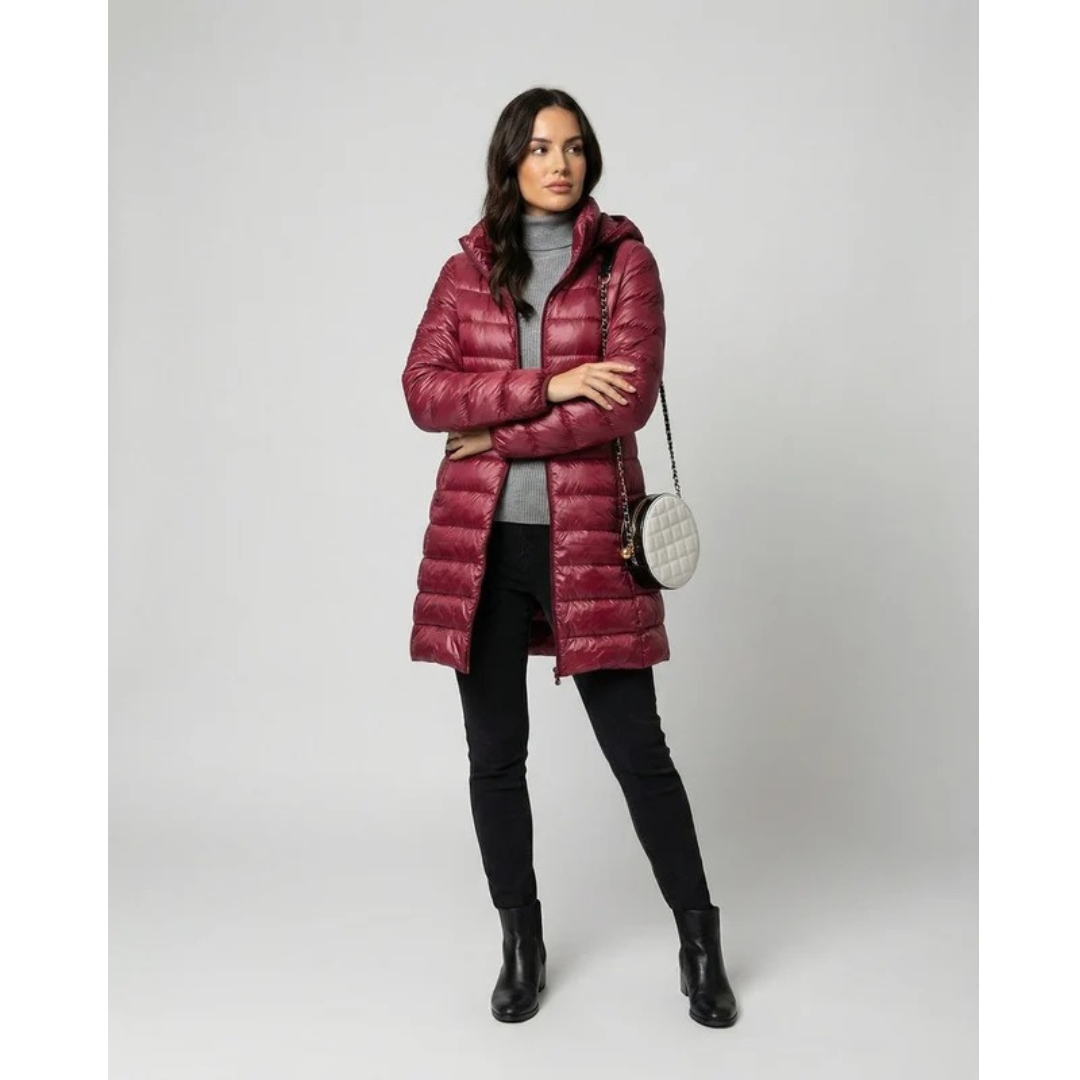 Veste d’Hiver à Capuche Matelassé pour Femme