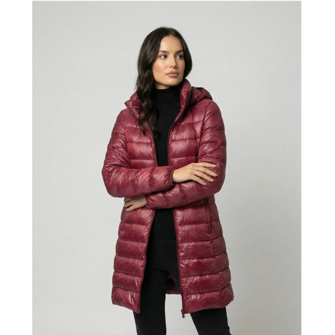 Veste d’Hiver à Capuche Matelassé pour Femme