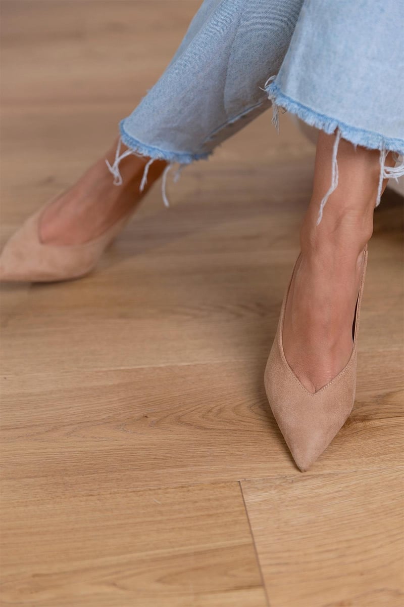 Escarpins Slingback à Talon Moyen et Bout Pointu pour Femme