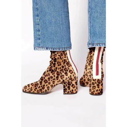 Bottines en Daim Synthétique à Fermeture Éclair pour Femme