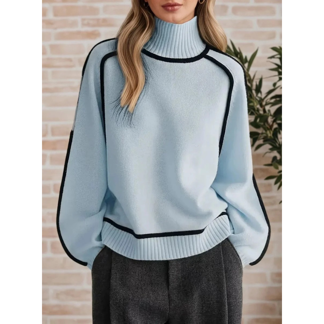 Pull à Col Roulé Coupe Oversize pour Femme
