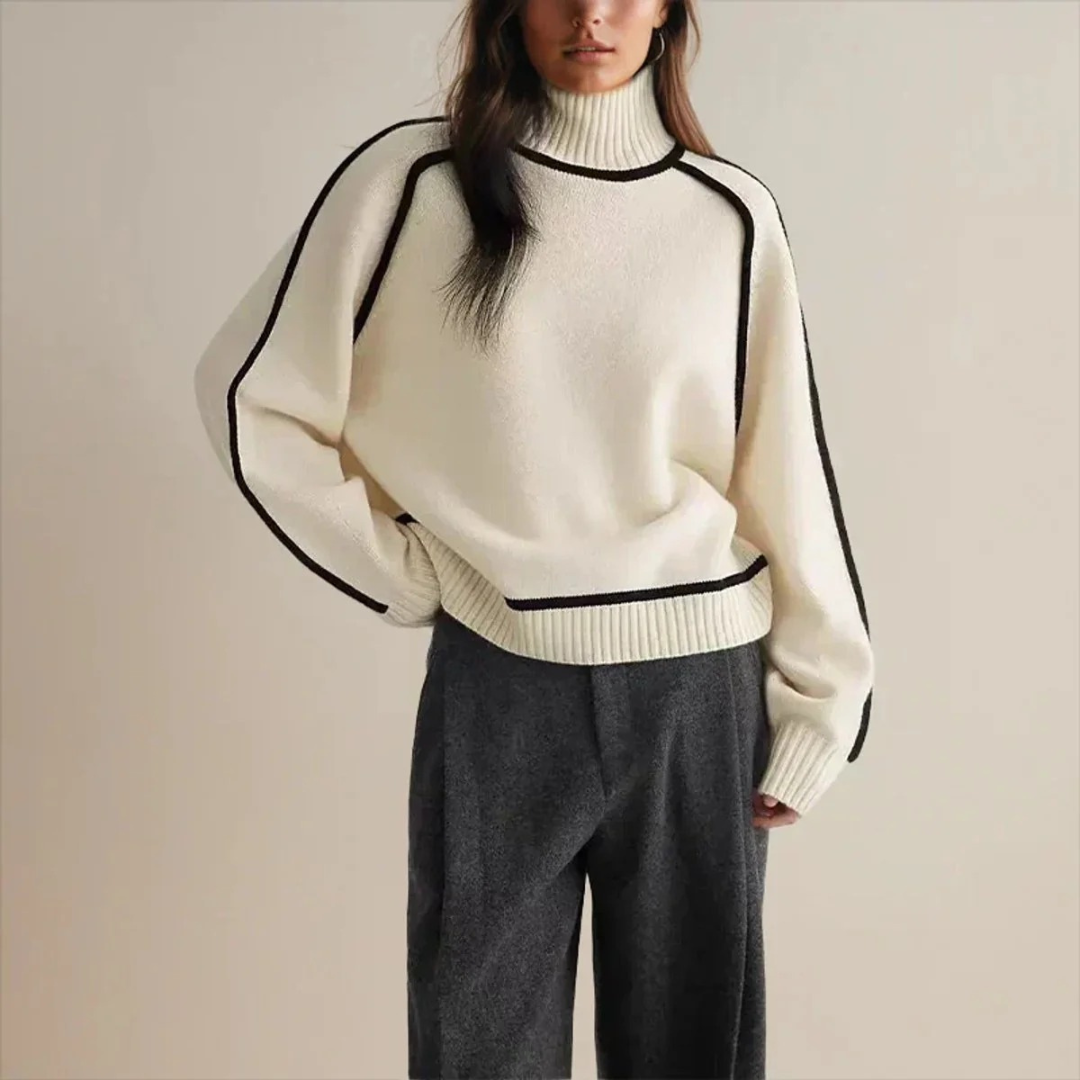 Pull à Col Roulé Coupe Oversize pour Femme