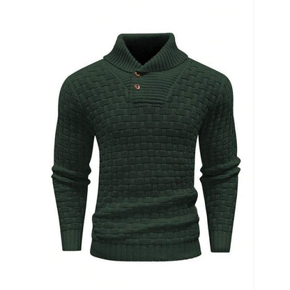 Pull à Col Montant en Maille Gaufrée pour Homme