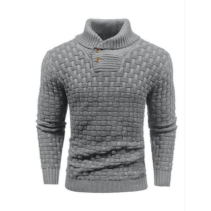 Pull à Col Montant en Maille Gaufrée pour Homme
