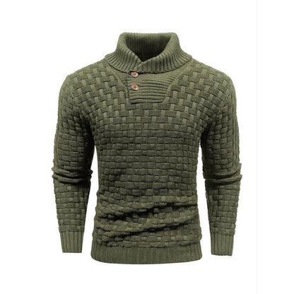 Pull à Col Montant en Maille Gaufrée pour Homme
