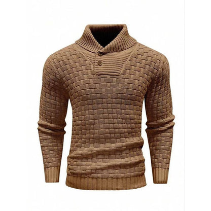 Pull à Col Montant en Maille Gaufrée pour Homme