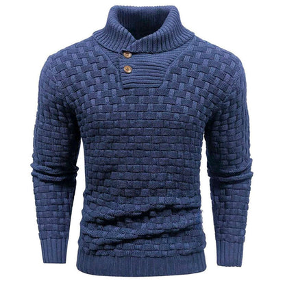 Pull à Col Montant en Maille Gaufrée pour Homme