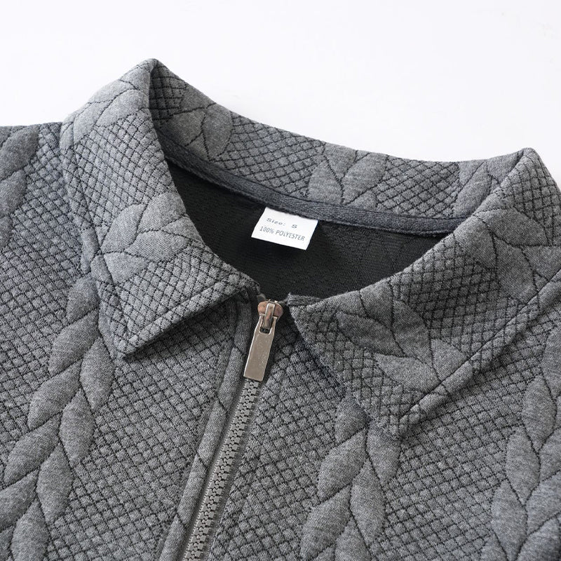 Pull Demi-Zip à Torsades pour Homme
