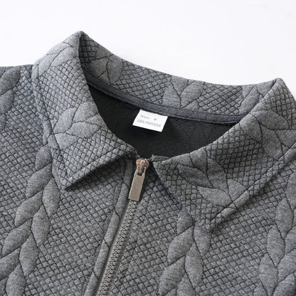 Pull Demi-Zip à Torsades pour Homme