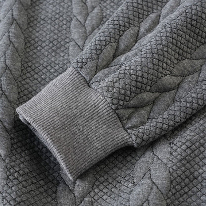 Pull Demi-Zip à Torsades pour Homme