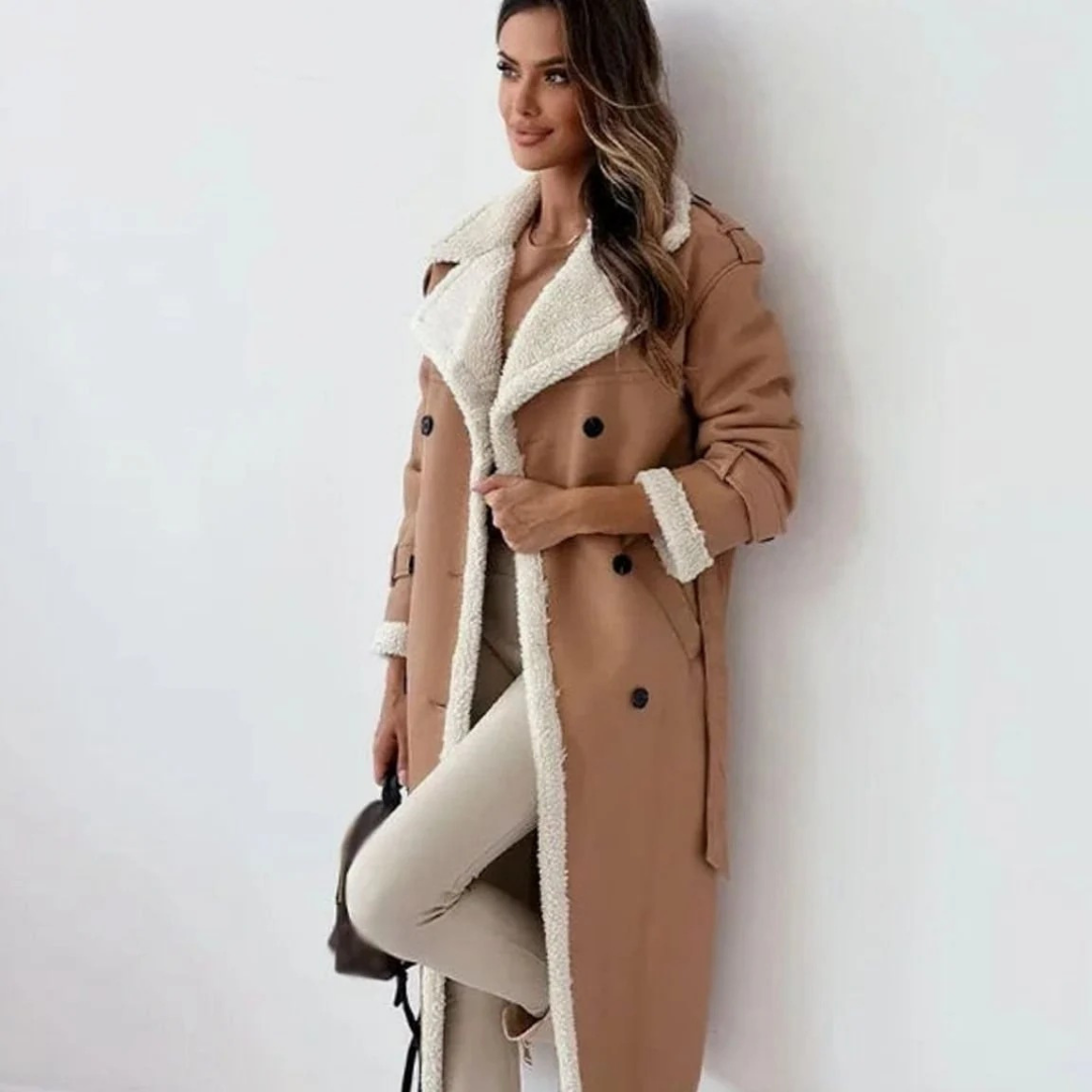 Veste d’Hiver Boutonné Long pour Femme