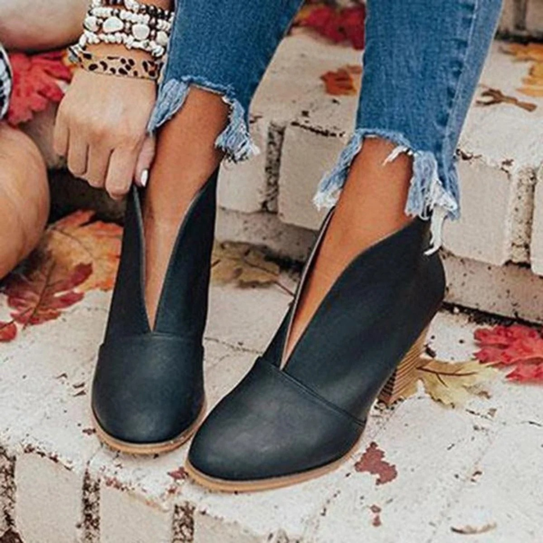 Bottines en Dentelle à Talon pour Femme