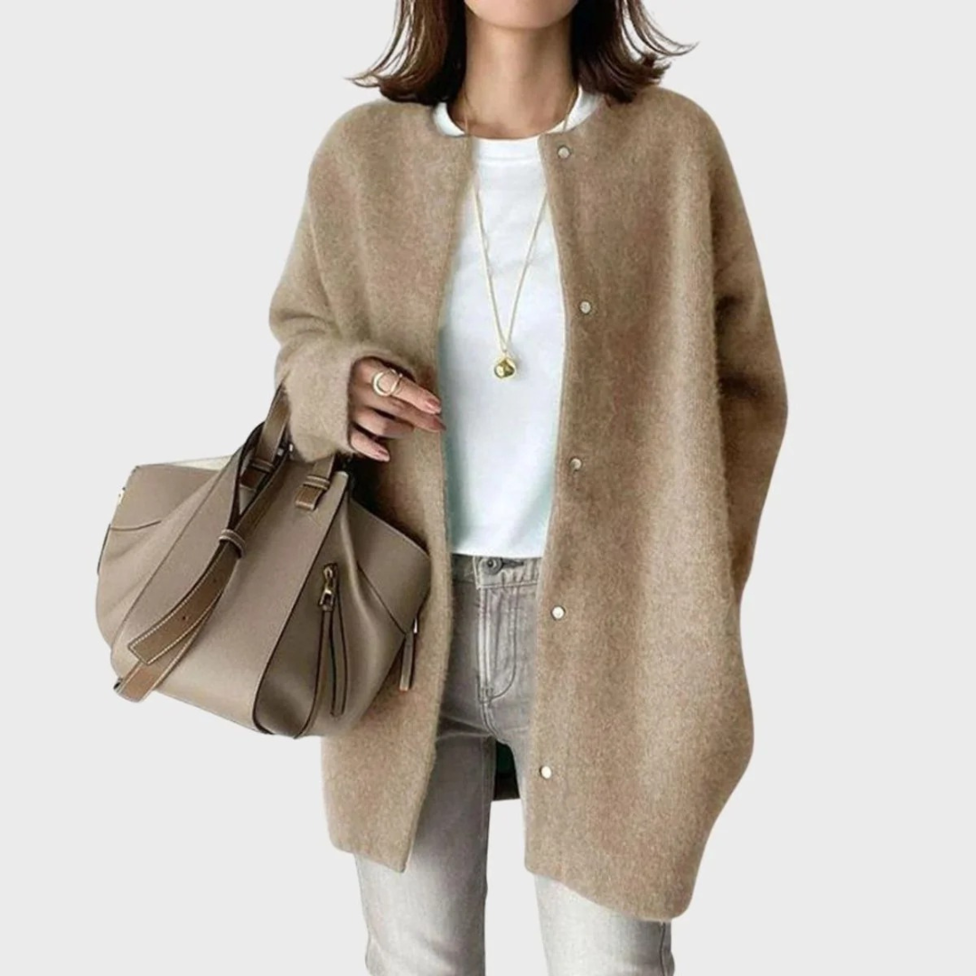 Cardigan Coupe Oversize en Maille Douce pour Femme