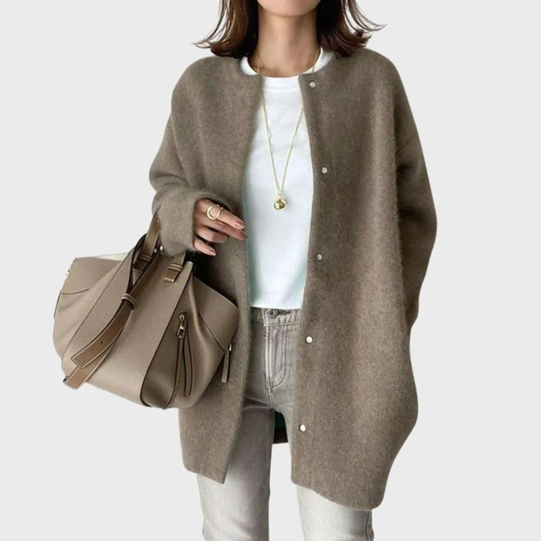 Cardigan Coupe Oversize en Maille Douce pour Femme