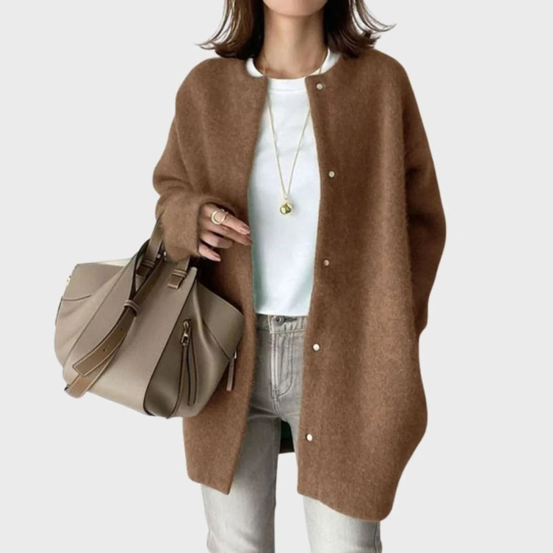 Cardigan Coupe Oversize en Maille Douce pour Femme