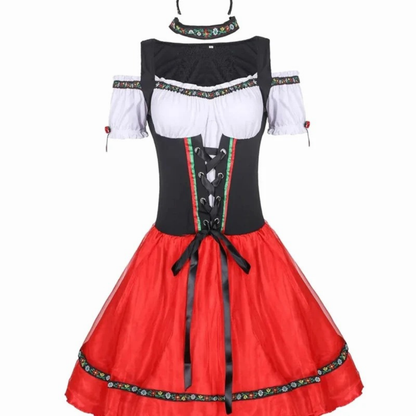 Dirndl à Corsage Structuré pour Femme