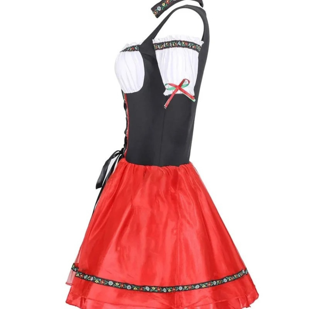 Dirndl à Corsage Structuré pour Femme