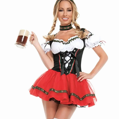 Dirndl à Corsage Structuré pour Femme