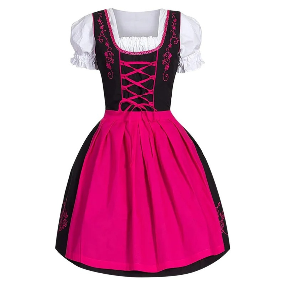 Dirndl Brodé avec Tablier pour Femme