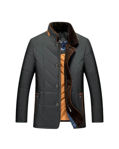 Veste Matelassée à Col Montant Doublé pour Homme