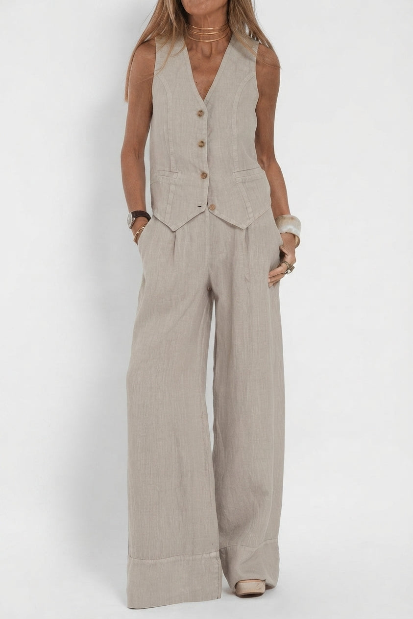 Ensemble Femme d'Été à Deux Pièces Fluide