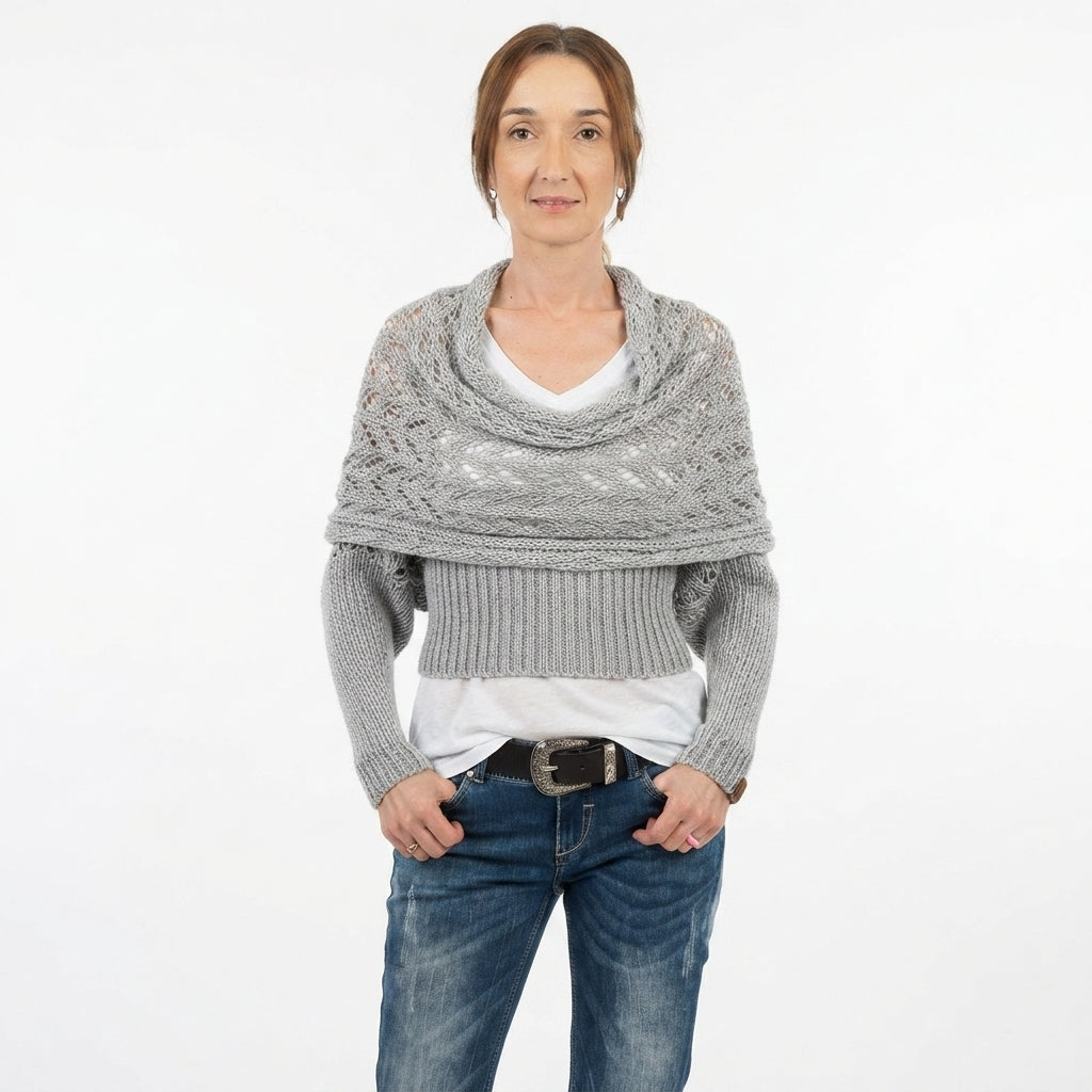 Shrug Femme en Tricot Aéré pour Couches