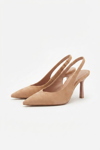 Chaussures Femme à Talons Moyens Slingback à Bout Pointu