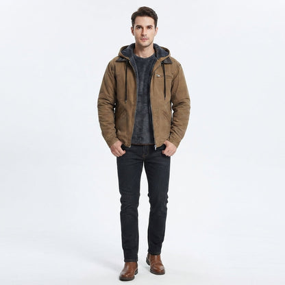 Veste d'Automne Ajustée pour Homme avec Poches