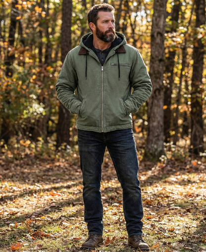 Veste en Polaire à Capuche et Col Montant pour Homme