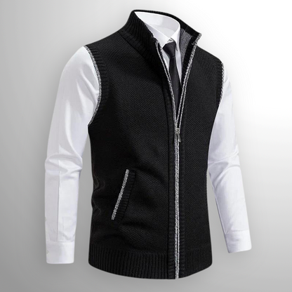 Bodywarmer Zippé en Maille pour Homme