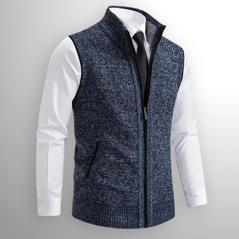 Bodywarmer Zippé en Maille pour Homme