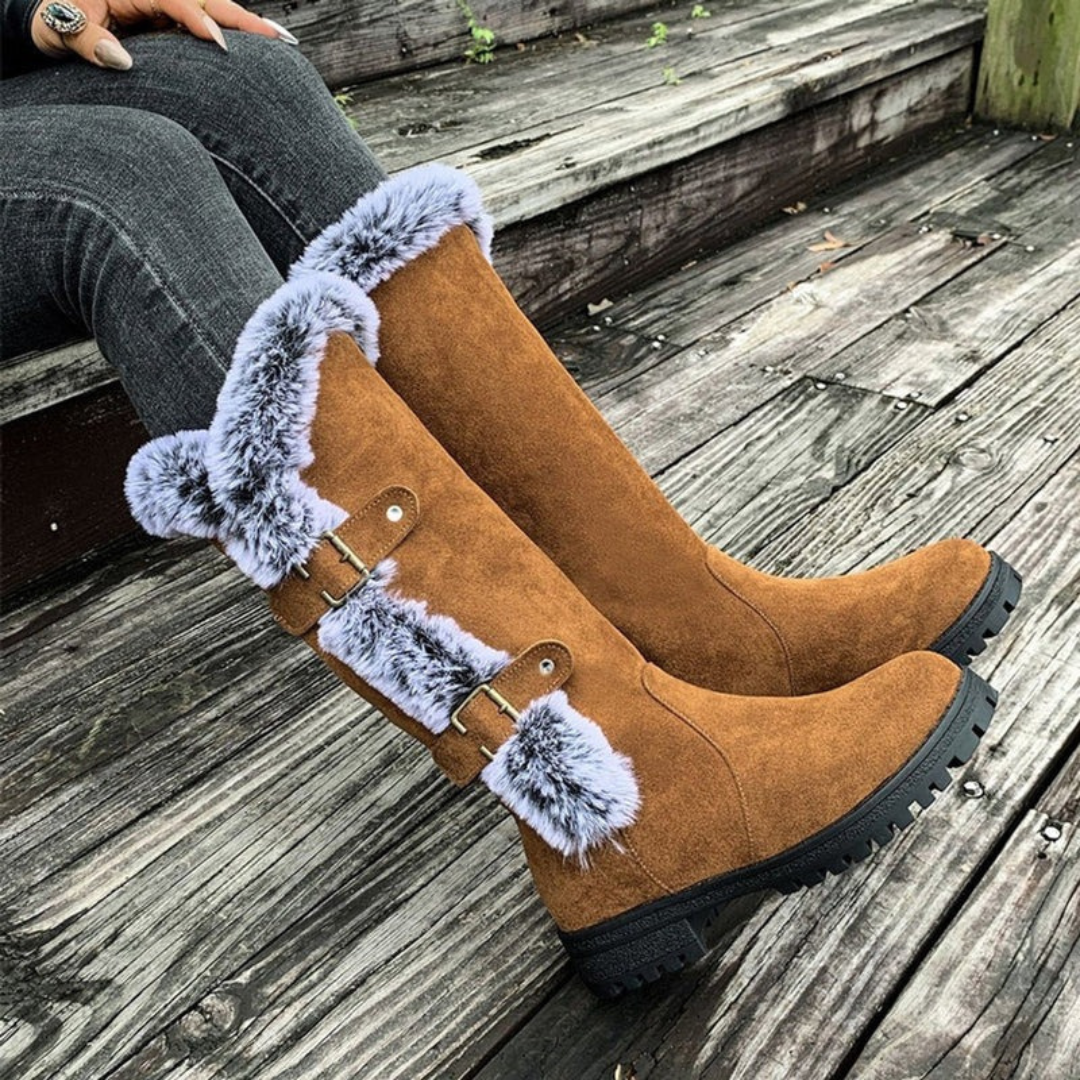 Bottes à Boucle Doublé pour Femme