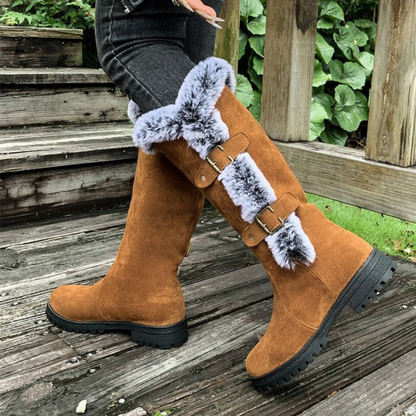 Bottes à Boucle Doublé pour Femme