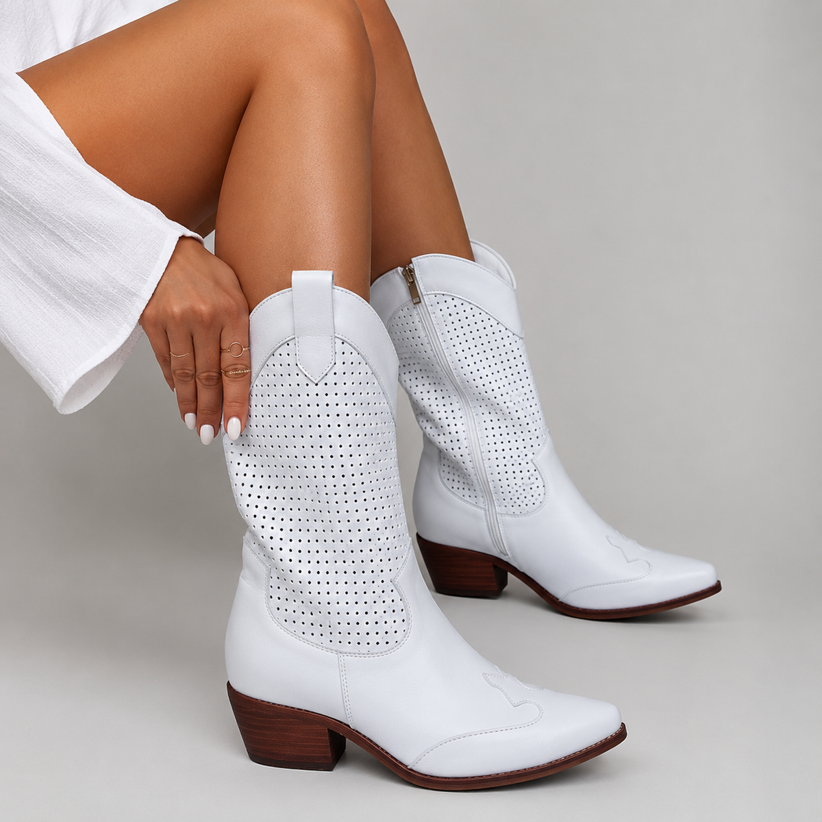Bottines en Daim Synthétique à Talon pour Femme