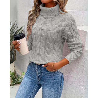 Pull en Maille à Col Roulé pour Femme