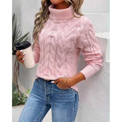 Pull en Maille à Col Roulé pour Femme