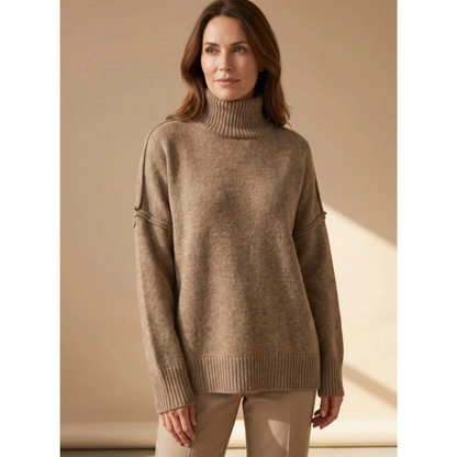 Pull à Col Roulé Coupe Oversize pour Femme