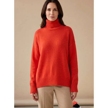 Pull à Col Roulé Coupe Oversize pour Femme