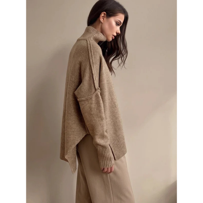 Pull à Col Roulé Coupe Oversize pour Femme
