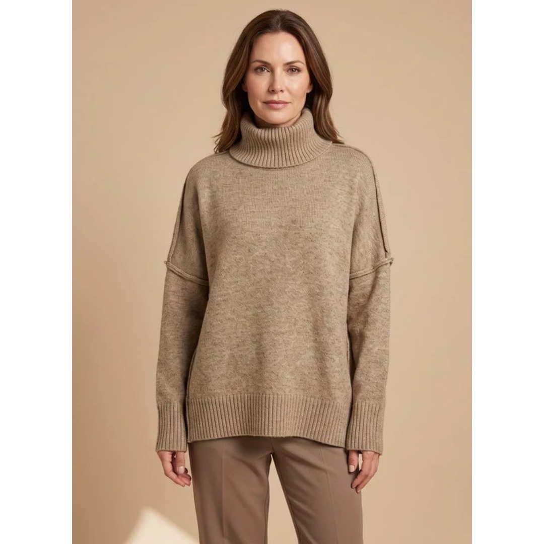 Pull à Col Roulé Coupe Oversize pour Femme