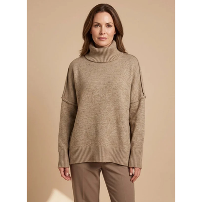 Pull à Col Roulé Coupe Oversize pour Femme